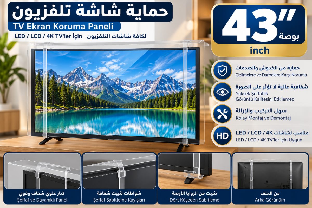 حماية شاشة تلفزيون 43 بوصة