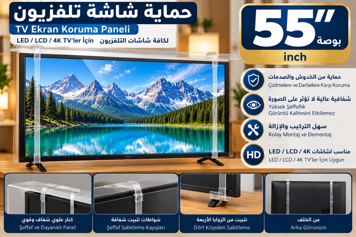 حماية شاشة تلفزيون 55 بوصة
